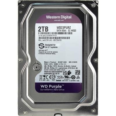 Внутренний HDD 2TB 3,5" WD Purple SATA 5400rpm buffer 64Mb (WD23PURZ)