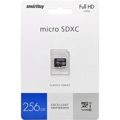 microSDXC Smartbuy 256GB Class 10 UHS-I (3), SB256GBSDCL10-00					 
