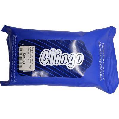Влажные салфетки атибактериальные Clingo, 20шт. CL-AA-20