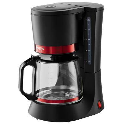 Кофеварка DELTA LUX DL-8152 (700 Вт, 1200 мл) черный/красный