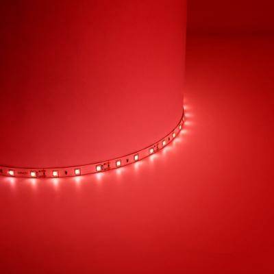 LED лента, 60SMD(2835)/m 4.8W/m 12V, IP20 5m, RED, LS603 /27672/