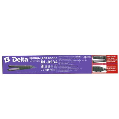 Выпрямитель волос DELTA DL-0534 (керам.,30Вт, t-220C°), коричневый**