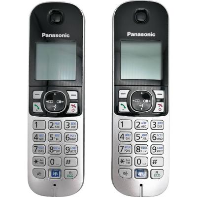 Радиотелефон Panasonic KX-TG6812RUB, 2 трубки, черный