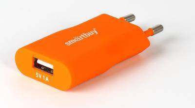СЗУ SmartBuy SATELLITE, USB, 1А, Soft-touch, оранжевое  (SBP-2600)