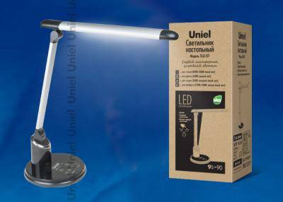 Настольная лампа Uniel TLD-517 9W LED/900lm/6 реж., диммер, Silver-Black***