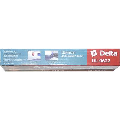 Щипцы для завивки DELTA DL-0622 (25Вт, t-180C°), белый/синий