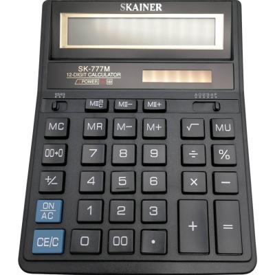 Калькулятор SKAINER SK-777M (аналог CITIZEN 888TII), 12-разр., бол.наст., черный***