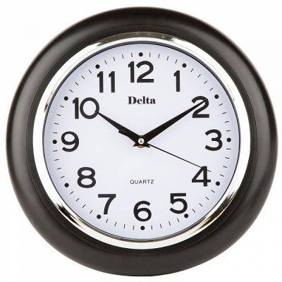 Часы настенные DELTA DT-0091 d=29 см, черный
