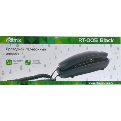 Телефон проводной RITMIX RT-005 black