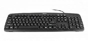 Клавиатура проводная Gembird KB-8350U-BL USB, черная, лазерная гравировка /12577/