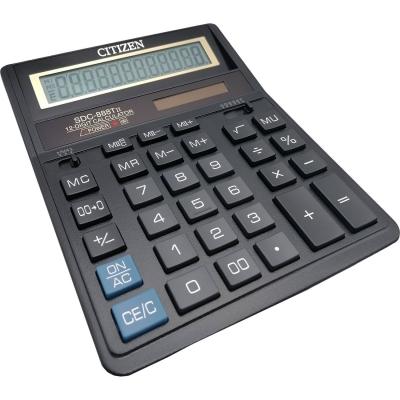 Калькулятор CITIZEN SDC-888TII 12-разр., настольный, черный