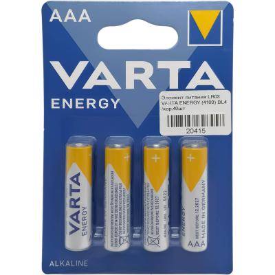 Элемент питания LR03 VARTA ENERGY (4103) BL4 (4/40/200)