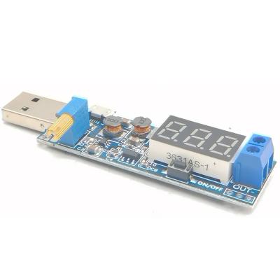 Модуль DC-DC вход USB 5В выход 1,2-24В с LED дисплеем и регул. до 3W /98075/