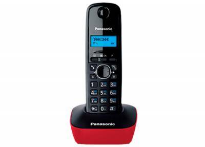 Радиотелефон Panasonic KX-TG1611RUR красно-черный