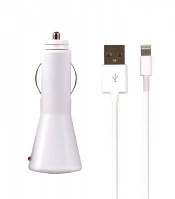 АЗУ SmartBuy NOVA,  2.1A, белое, кабель для IPhone 5/iPad Mini/New iPad (SBP-1110)***
