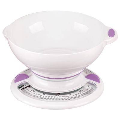 Весы кухонные DELTA KCA-103 (чаша, 3кг), белый/фиолет