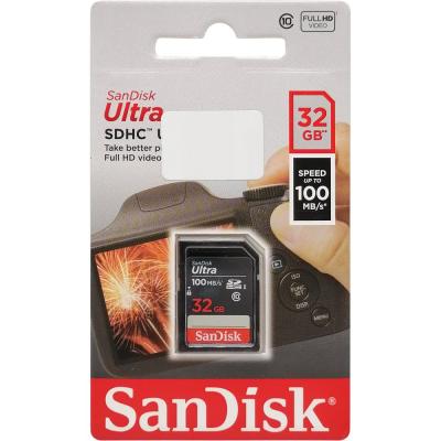 SDHC SanDisk 32GB Class 10 Ultra UHS-I 100MB/s (SDSDUNR-032G-GN3IN)