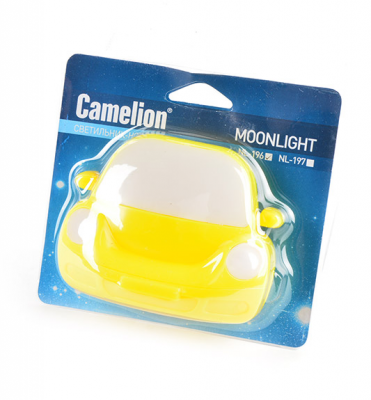 Ночник Camelion NL-196 "Машинка желтая" (LED с выключателем, 220V)