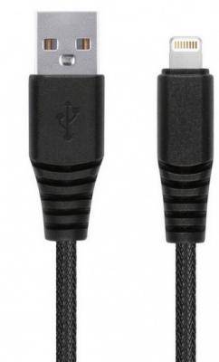 Кабель USB - Lightning 8pin, 3,0м, Smartbuy, карбон, экстрапрочный, до 2А, черный (iK-530n-2)