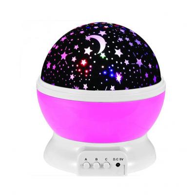 Проектор-ночник "Звездное небо", OG-LDS31 (LED, USB 5В/1А), розовый