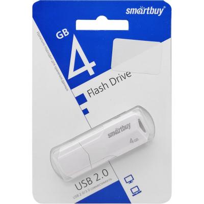 USB накопитель Smartbuy 4Gb Clue White (SB4GBCLU-W)