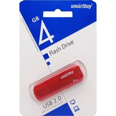 USB накопитель Smartbuy 4Gb Clue Red (SB4GBCLU-R)