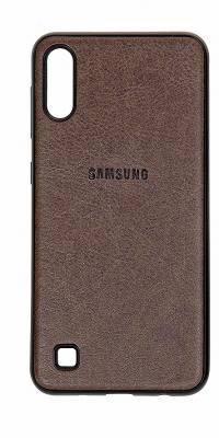 Чехол-накладка Galaxy A50 A505/A30s A307/M40s, TPU рез. под кожу, серо-коричневый 