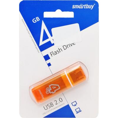 USB накопитель Smartbuy 4Gb Glossy series Orange
